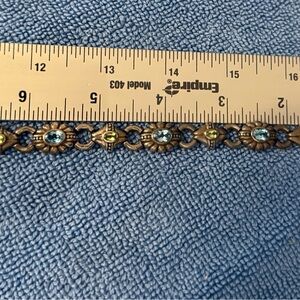 Vintage  Thailand C1925 Bracelet 7” with gemstones